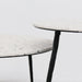 Mauritz Bijzettafel Zwart/Wit Terrazzo dia40x40cm Zwart