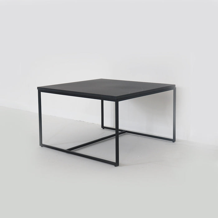 Miles Salontafel 55x55x35cm Zwart keramieken blad