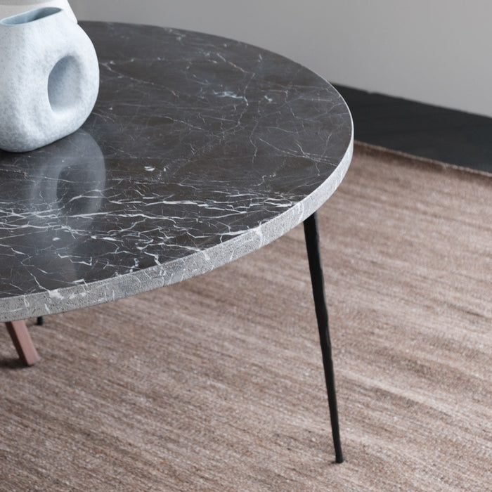 Black round dining table Montreal Ø125 cm