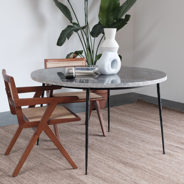 Black round dining table Montreal Ø125 cm