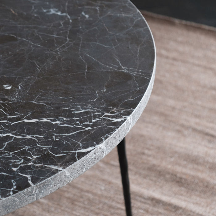 Black round dining table Montreal Ø125 cm