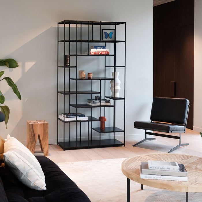 Industrieel wandrek zwart metaal Celine Furnified