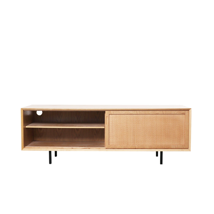 Oskar TV Meubel Eik/Naturel Riet (150cm)