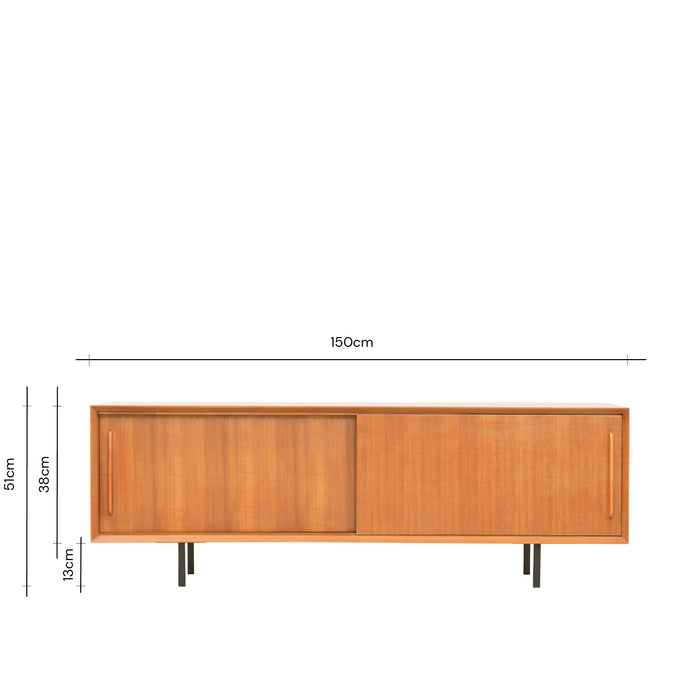 Meuble TV rétro Oskar en teck 150 cm