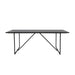 Rechte eettafel Zwart marmer 210cm