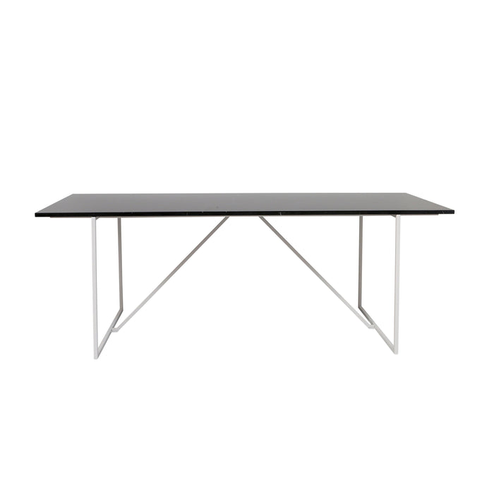 Lisa rectangular black marble dining table, 210 cm