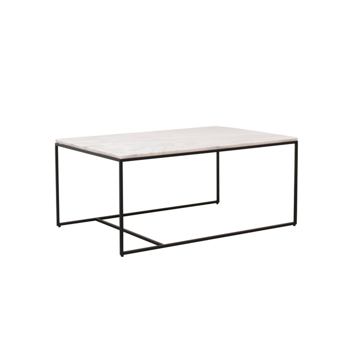 Rechthoekige salontafel Miles Grieks Wit Marmer 90cm 4