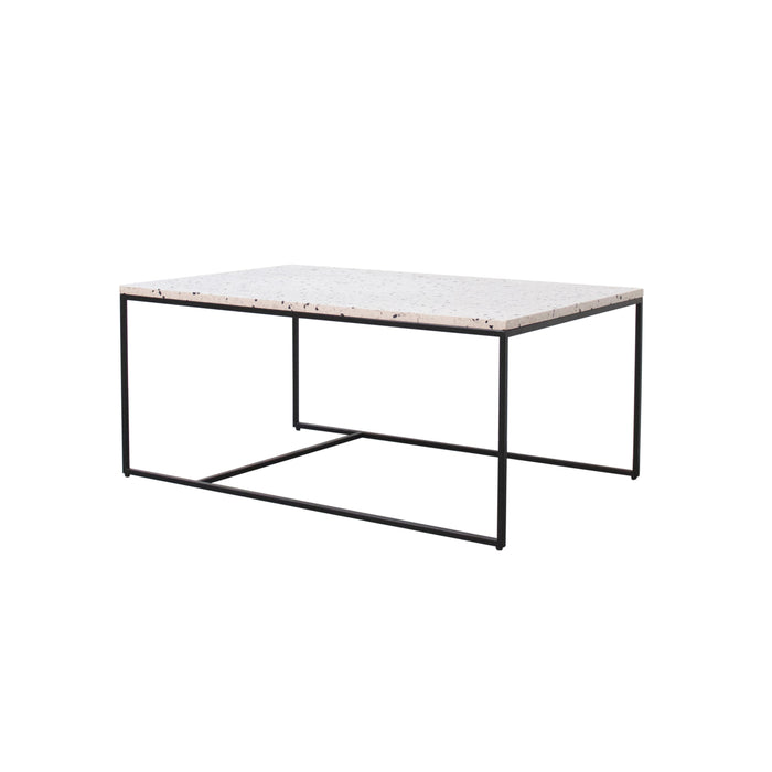 salontafel in witte zwarte grijze Terrazzo Furnified