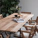 rechthoekige tuintafel in teak hout voor buiten