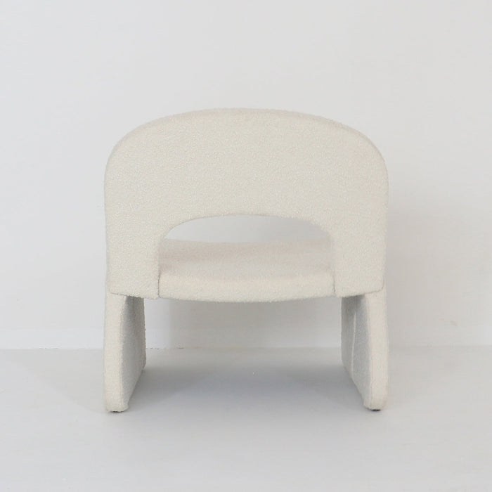 Moderne fauteuil in Wit Stof Furnified