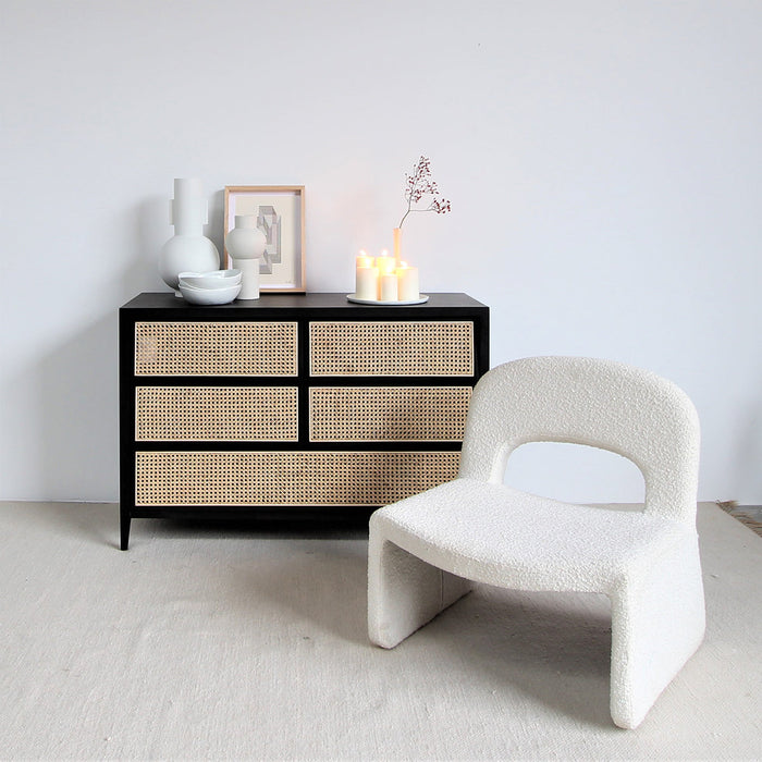 Relax Fauteuil Boucle Wit Esmee interieur