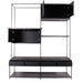 vintage wall unit Zwart Hout Florentin