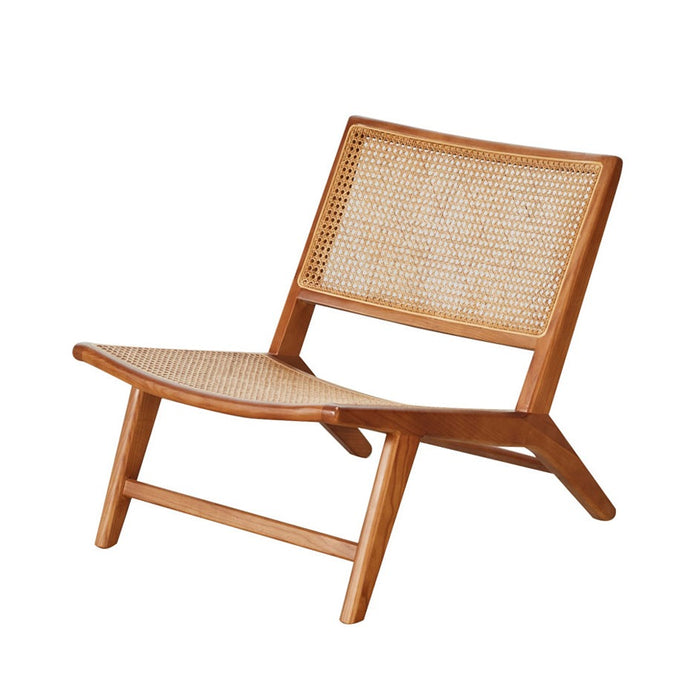 Rieten Fauteuil Flora Naturel Rotan Walnoot