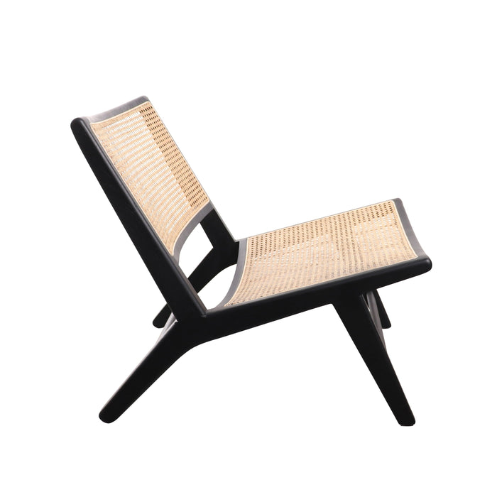 Rotan Fauteuil Flora Naturel Rotan Zwart