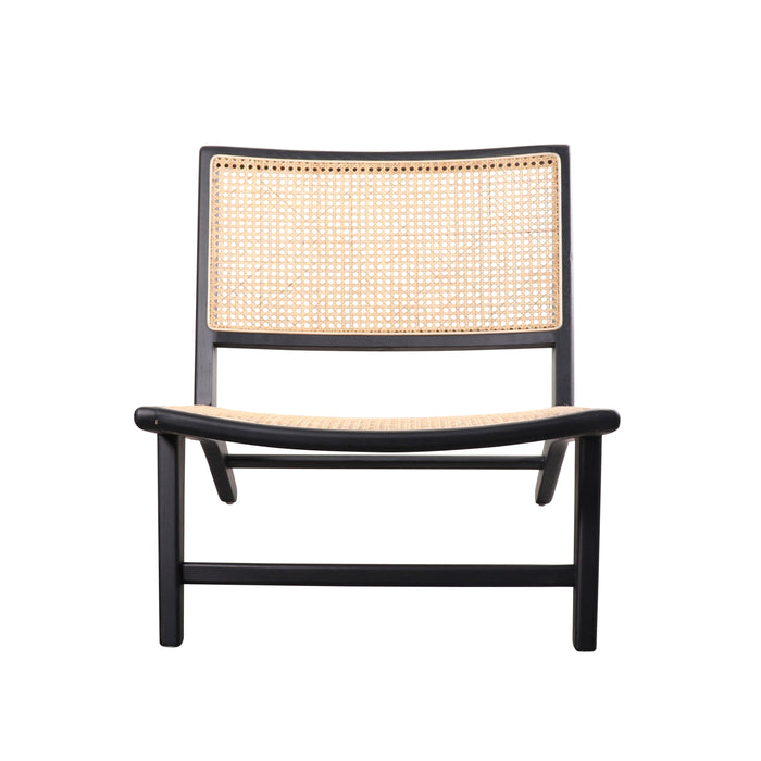 Flora Fauteuil Naturel Rotan Zwart