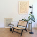 Rieten Fauteuil Flora Naturel Rotan Zwart Furnified