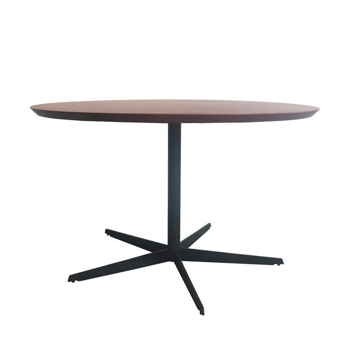 Ronde eettafel walnoot schuine rand Ø125 cm