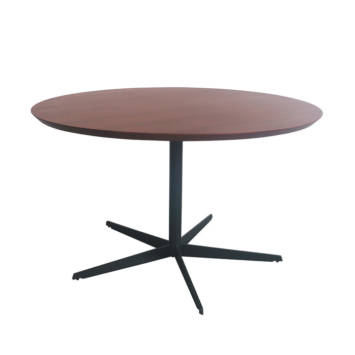 Ronde eettafel walnoot schuine rand Ø125 cm