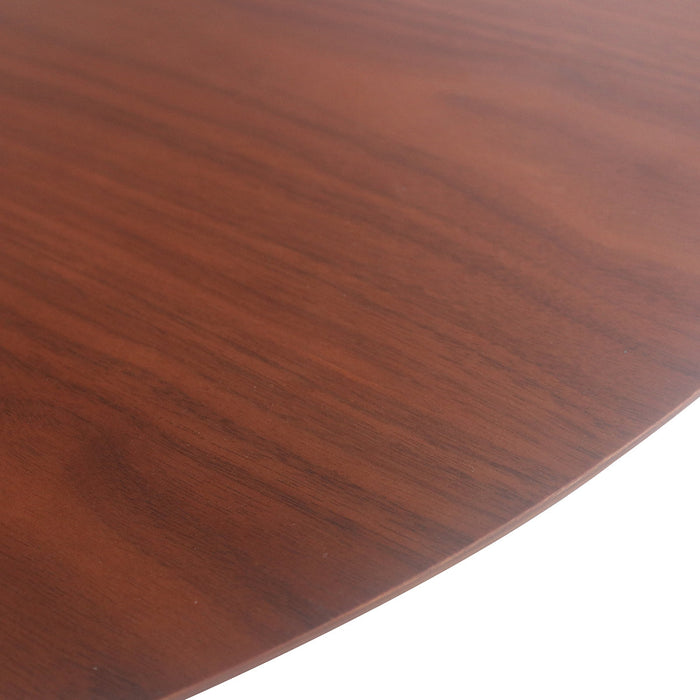 Ronde eettafel walnoot schuine rand Ø125 cm