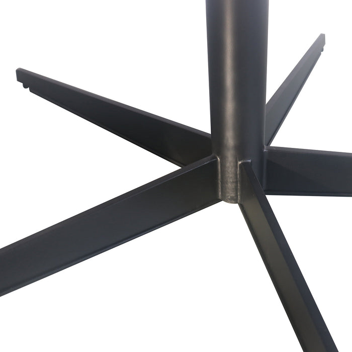 Ronde eettafel walnoot schuine rand Ø125 cm