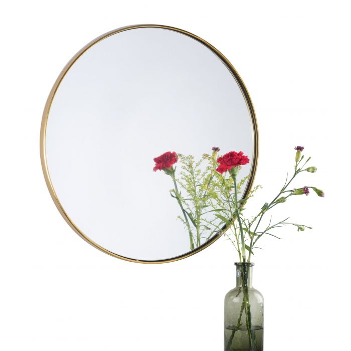 Ronde spiegel Céleste goud Ø80 cm