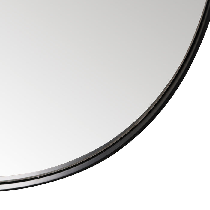 Ronde Spiegel Zwart dia 80cm Furnified