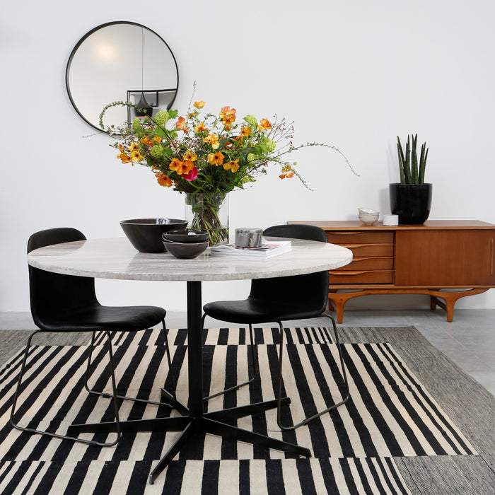 Ronde Spiegel Zwart dia 80cm interieur