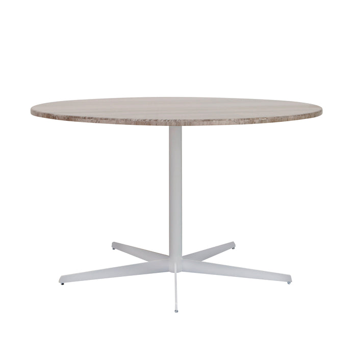 Mesa de comedor redonda de mármol beige Ø125 cm