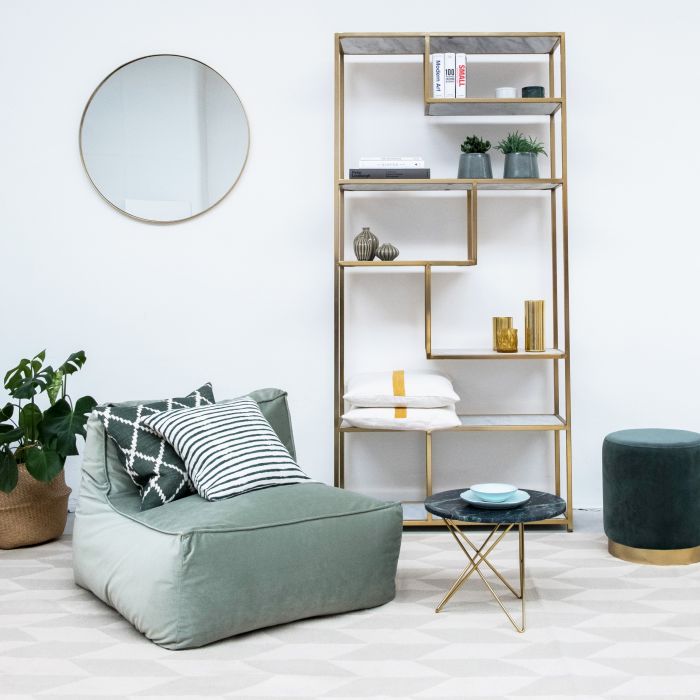 Ronde spiegel Céleste goud Ø80 cm