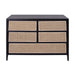 rotan dressoir zwart naturel rotan Wesley 