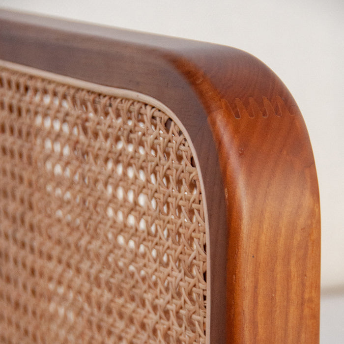 Sillón de ratán Milan nogal