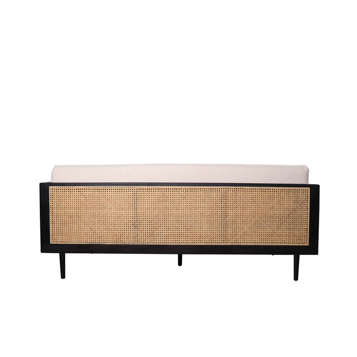 Rotan Zitbank Milan Zwart Naturel Rotan 190cm 4