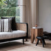 Rotan Zitbank Milan Zwart Naturel Rotan 190cm interieur