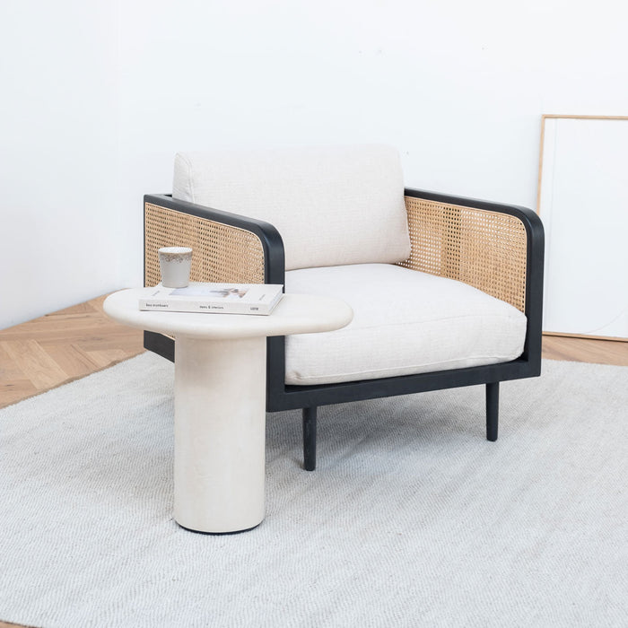 Fauteuil en rotin Milan noir