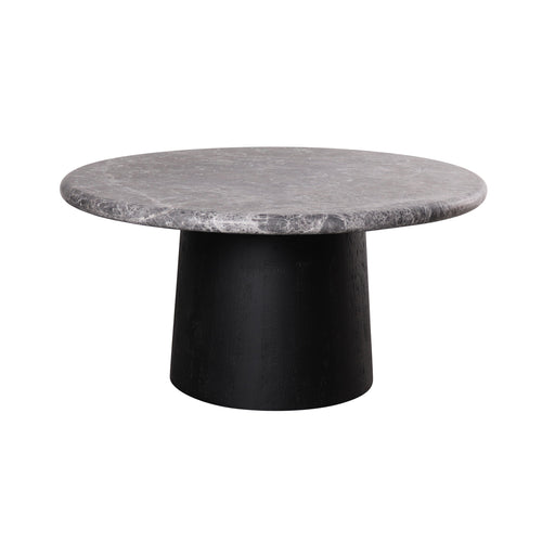 Salontafel op sokkel Firenze Grijs Marmer dia70cm