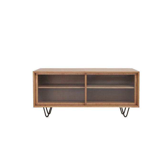 Oak sideboard Sanchez with glass doors 150 cm