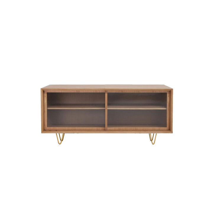 Oak sideboard Sanchez with glass doors 150 cm