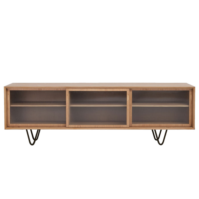 Dressoir Sanchez eik glazen deuren 220 cm