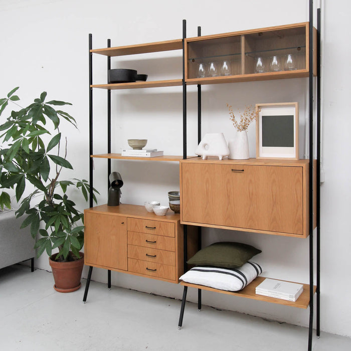 Scandinavische stellingkast Furnified eik