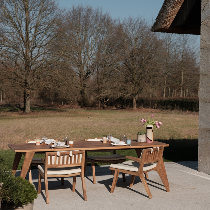 Teak tuintafel Sierra low dining 240 cm