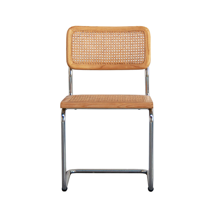 Swing Stoel Naturel Rotan Chroom