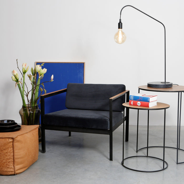 Tafellamp Ellis Zwart Zwart Marmer Furnified