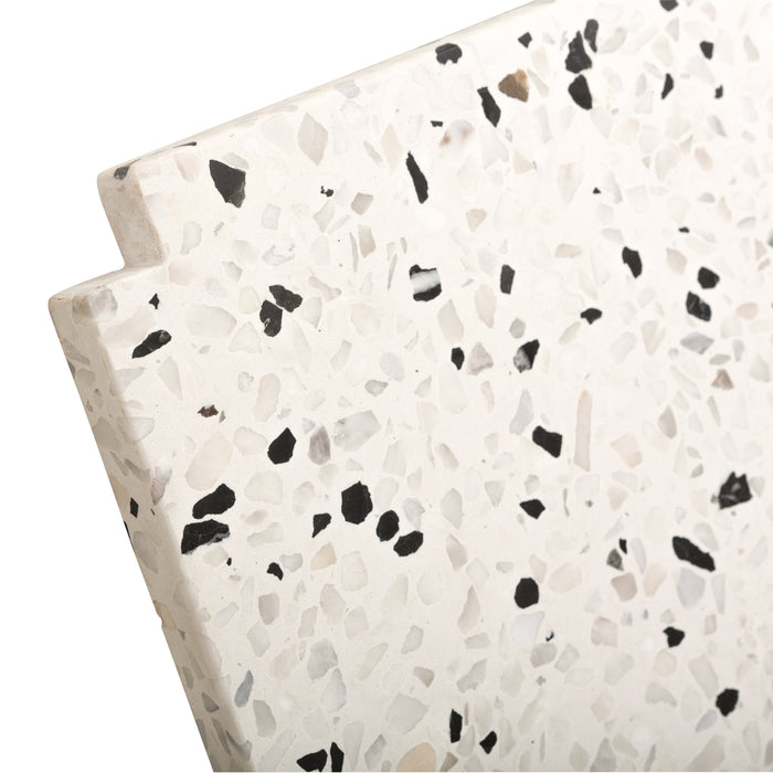 Plateau inférieur Gustaaf en terrazzo blanc 150 cm
