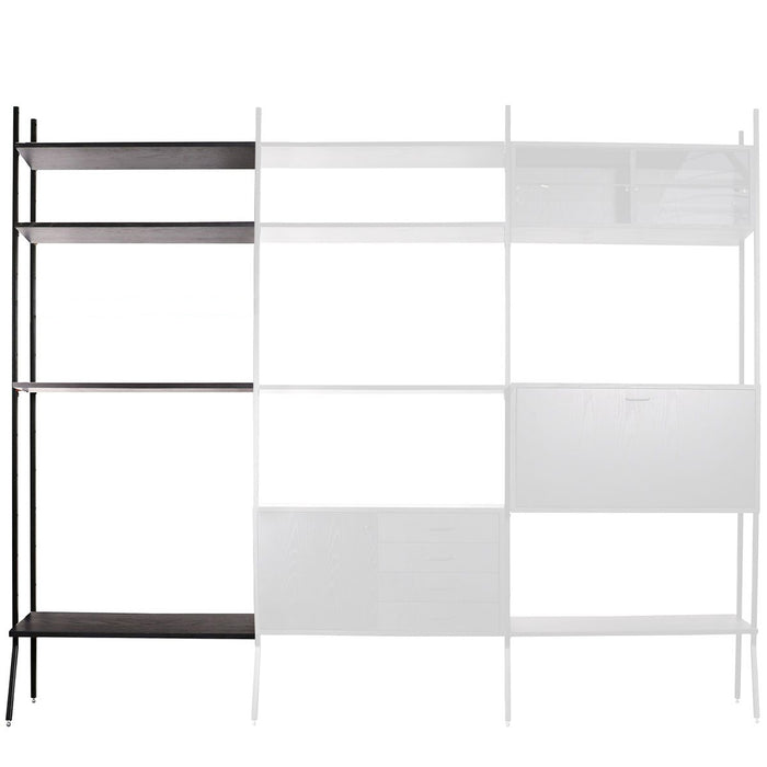 Black wall cabinet extension 92 cm