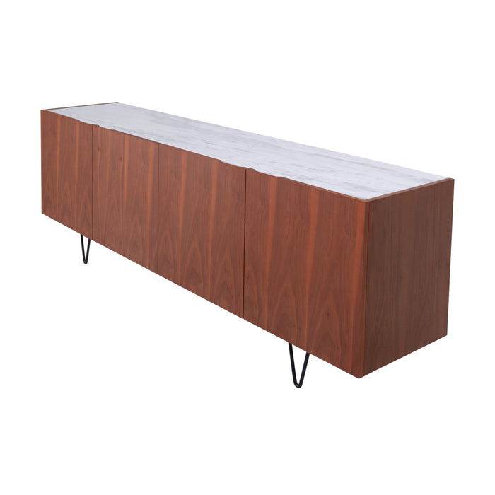Pisa dressoir Furnified walnoot wit marmer