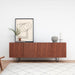 Walnoot dressoir met zwart marmeren afwerking Furnified