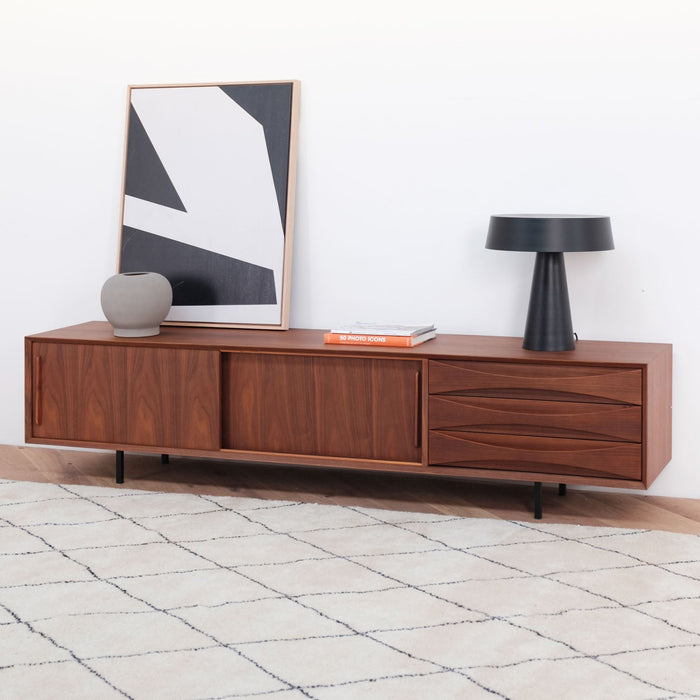 Tv-kast Oskar met lades walnoot 220 cm
