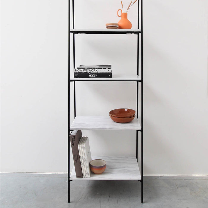 Wandrek met marmer Adele Wit Marmer interieur