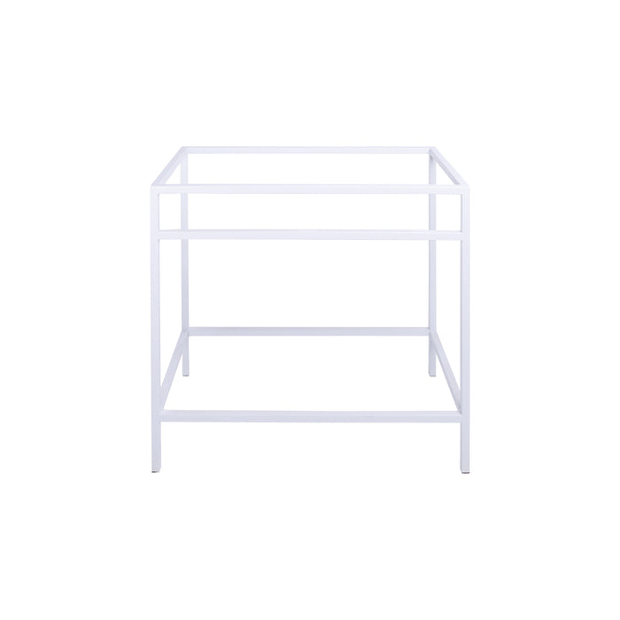 badkamerkast wit metalen frame 
