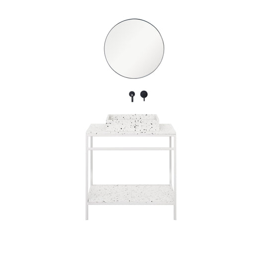Wastafelmeubel Industrieel Jules Wit met Terrazzo